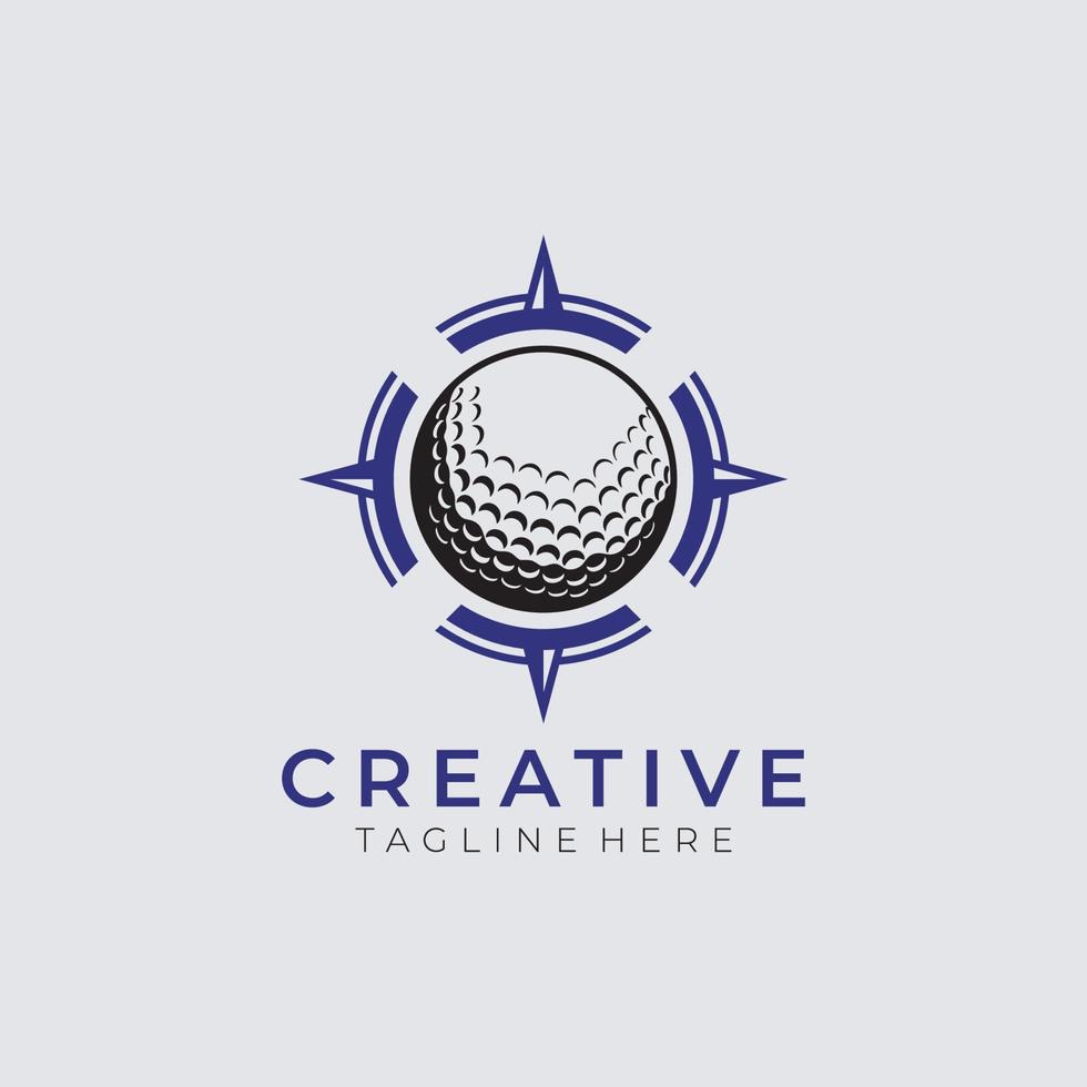 Silhouette of a golf ball. Vector illustration