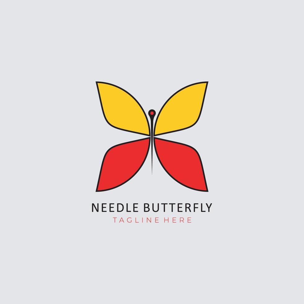 Butterfly needle Stock Vector