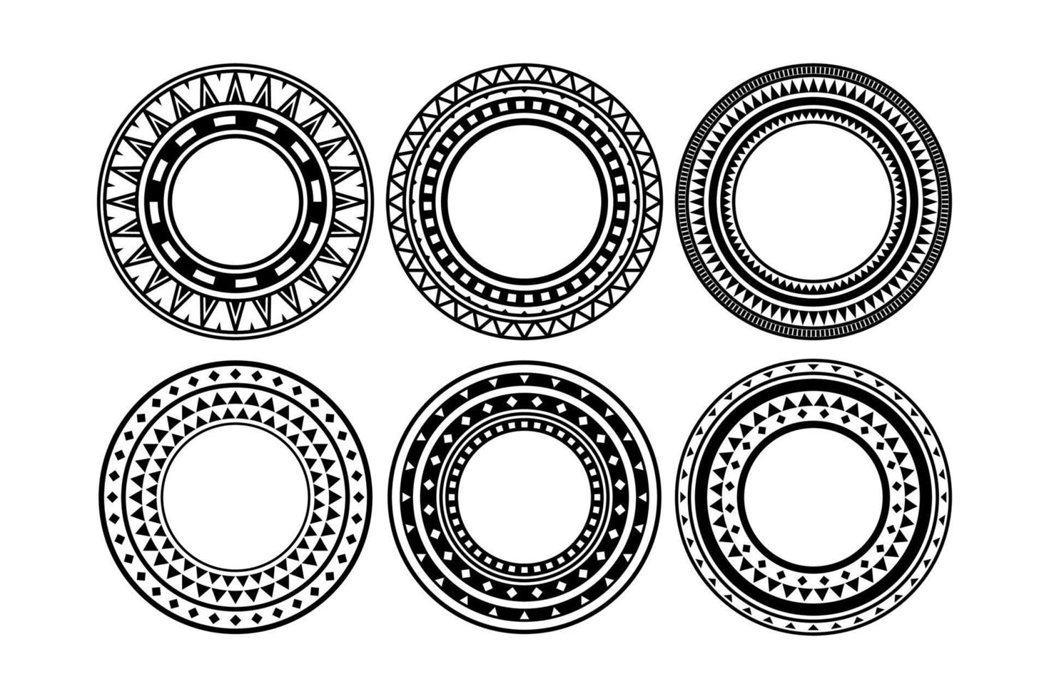 Vintage ornate seamless border vector set concept pattern in traditional style. curls and spirals ornament isolated on white background