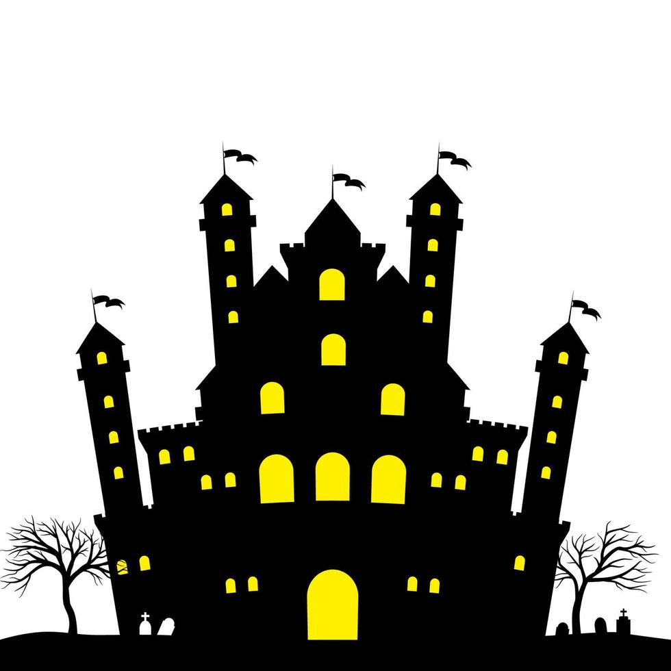Medieval castle tower. Fairytail house exterior, castle king castle and castle castle with gates. Ancient tower gothic castle or fairy castle cartoon vector isolated icon