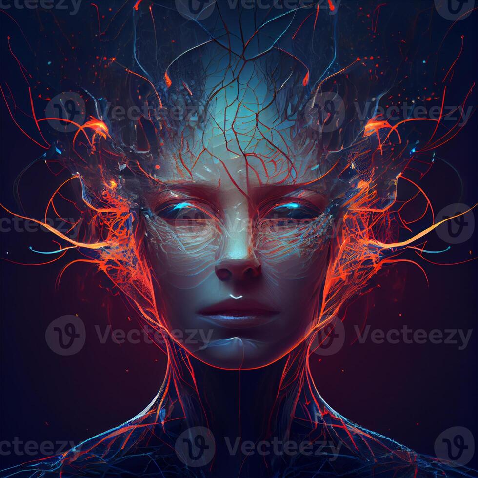 Futuristic technology and artificial intelligence, Neural network AI