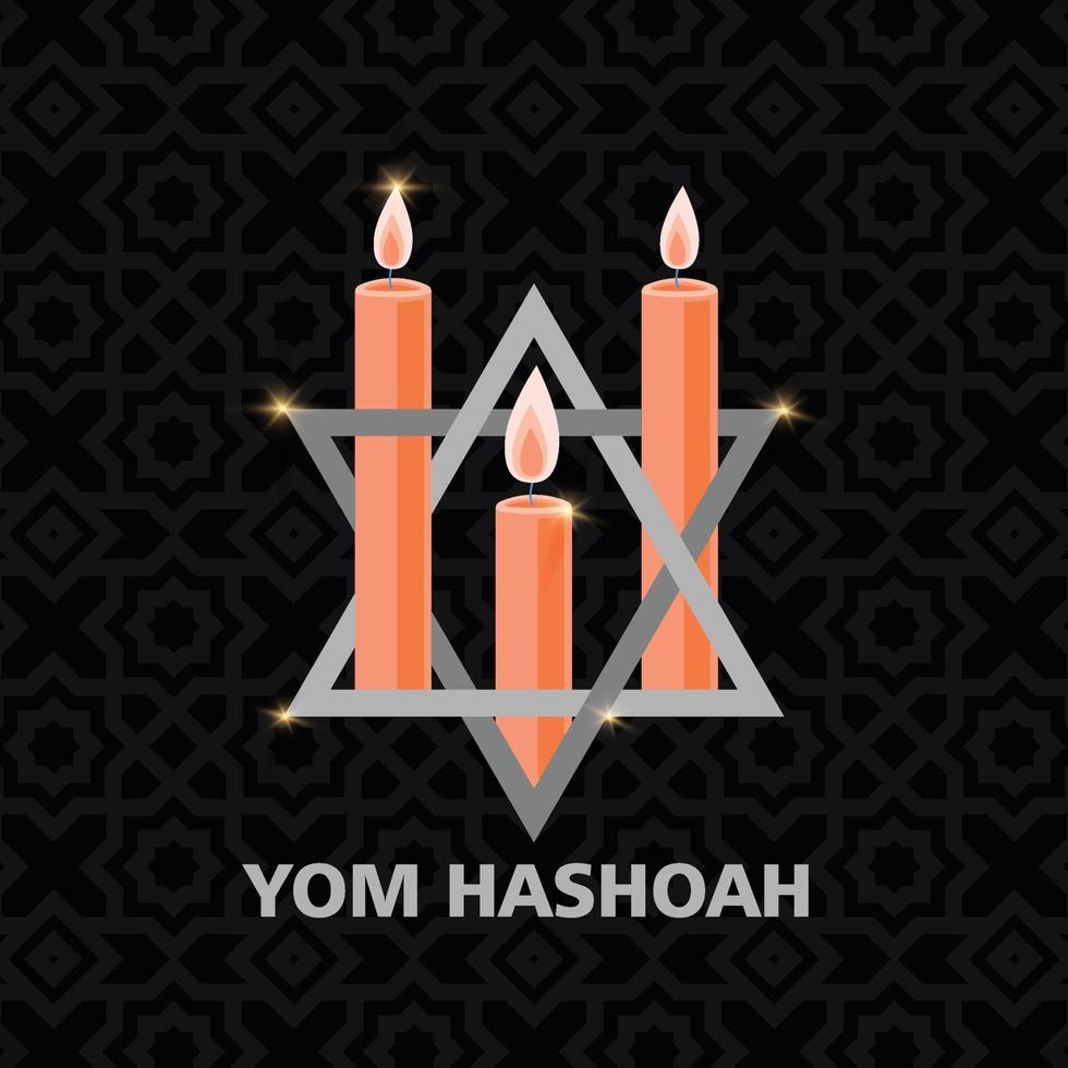 yom hashoah holocausto remembranza día, moderno vector antecedentes ilustración