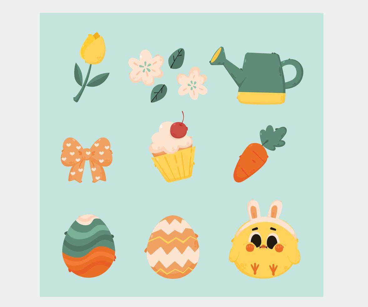 Easter Elements Celebration vector