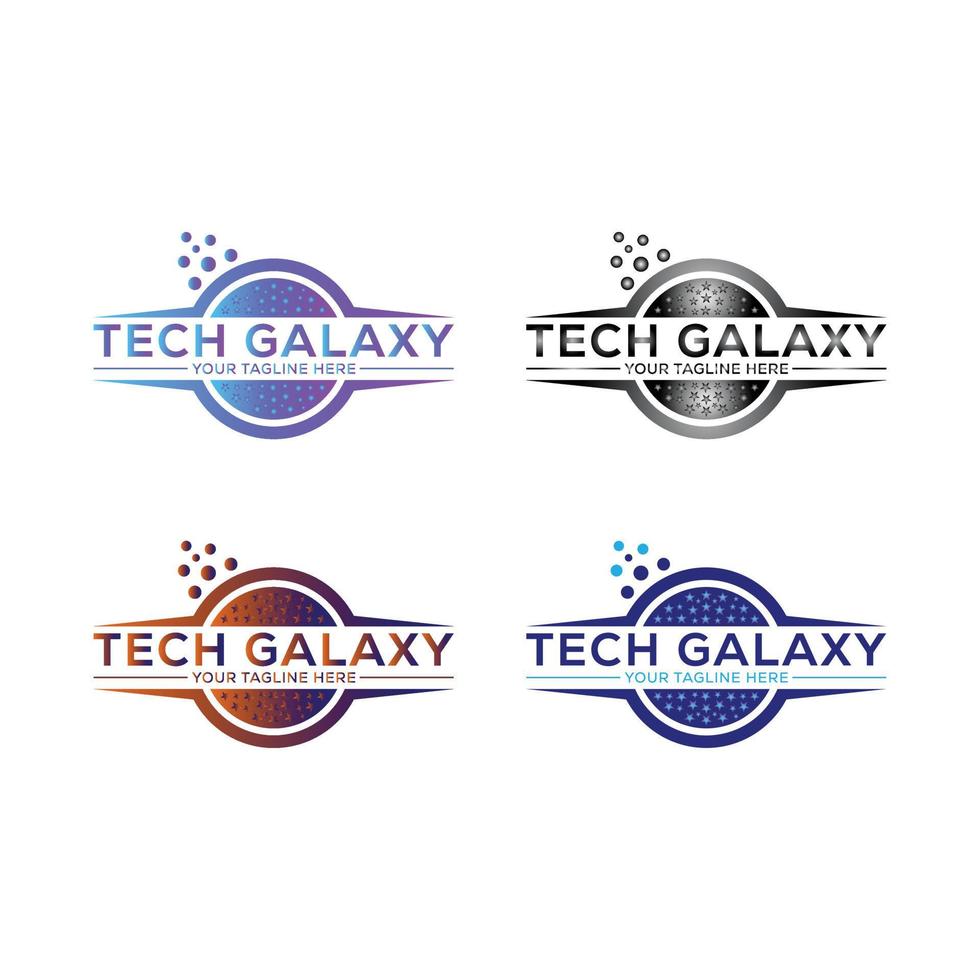 Modern And Creative Tech Galaxy Logo Vector Illustration Template, Colourful And Gradient.