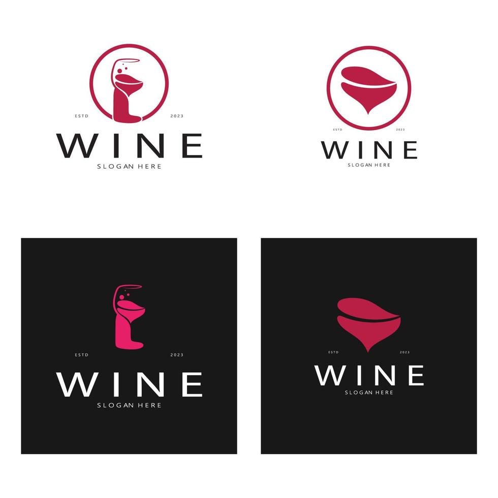 Wine logo design template.vector illustration of icon-vector vector