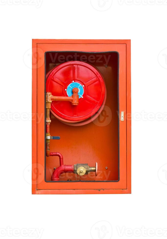 Fire extinguishers on white photo