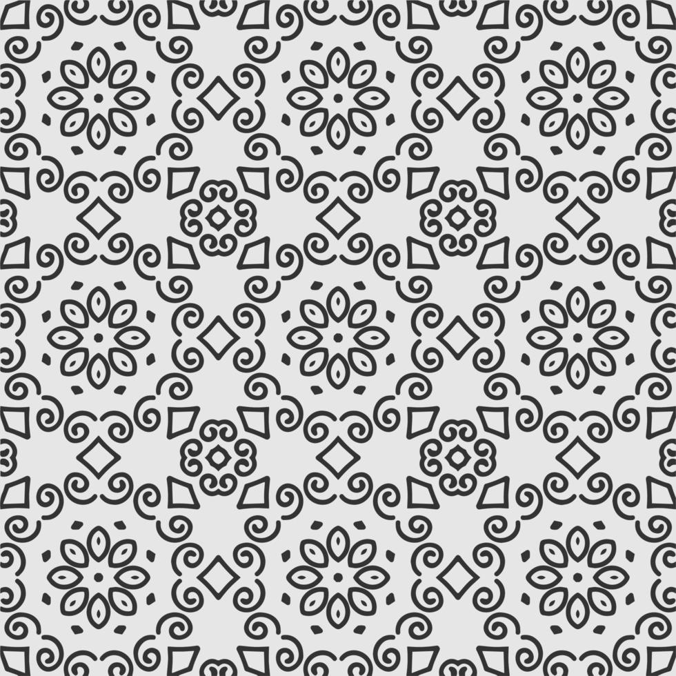 vector coloring geometric flower shapes and pattern background