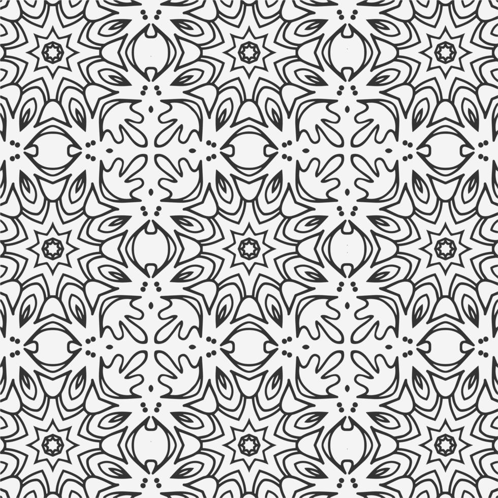 vector coloring geometric flower shapes and pattern background
