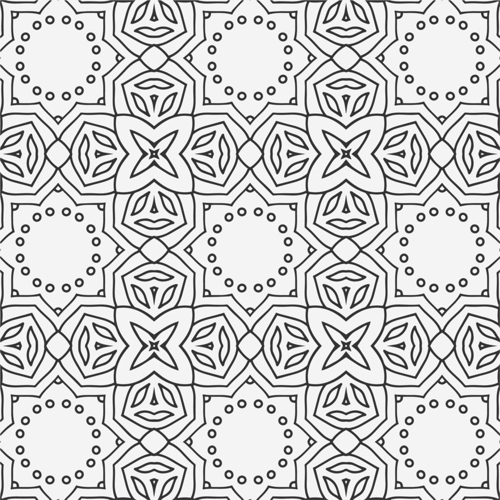 vector coloring geometric flower shapes and pattern background