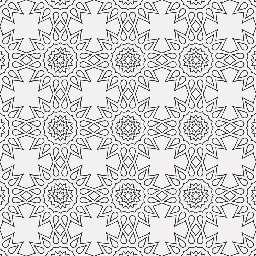 vector coloring geometric flower shapes and pattern background