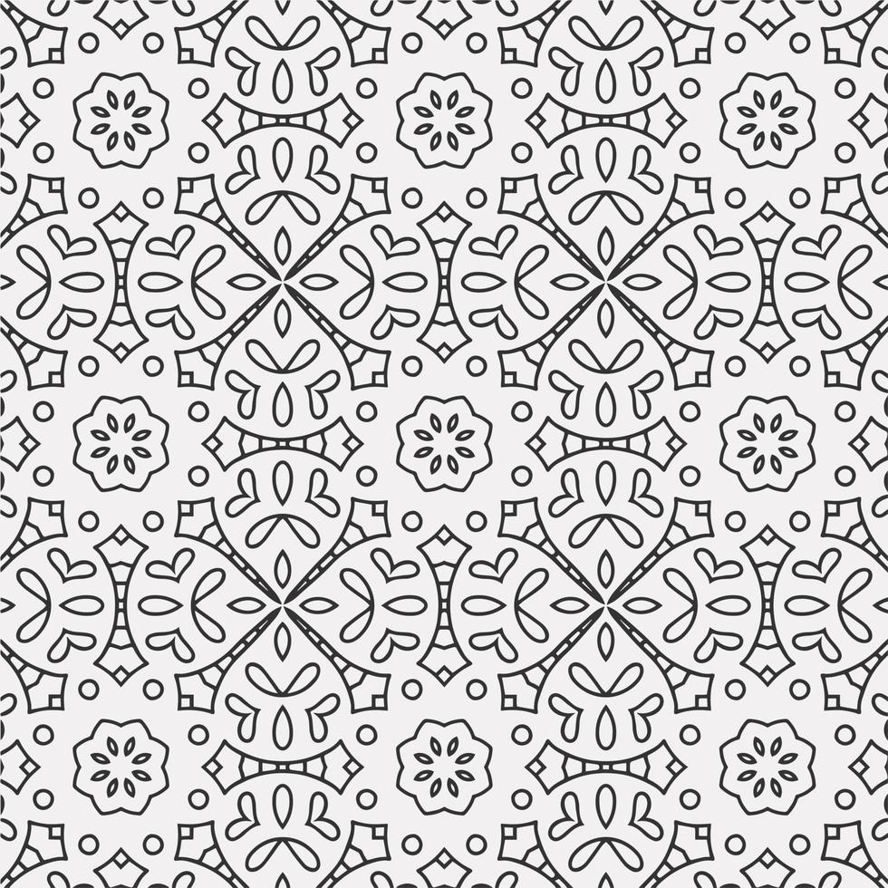 vector coloring geometric flower shapes and pattern background