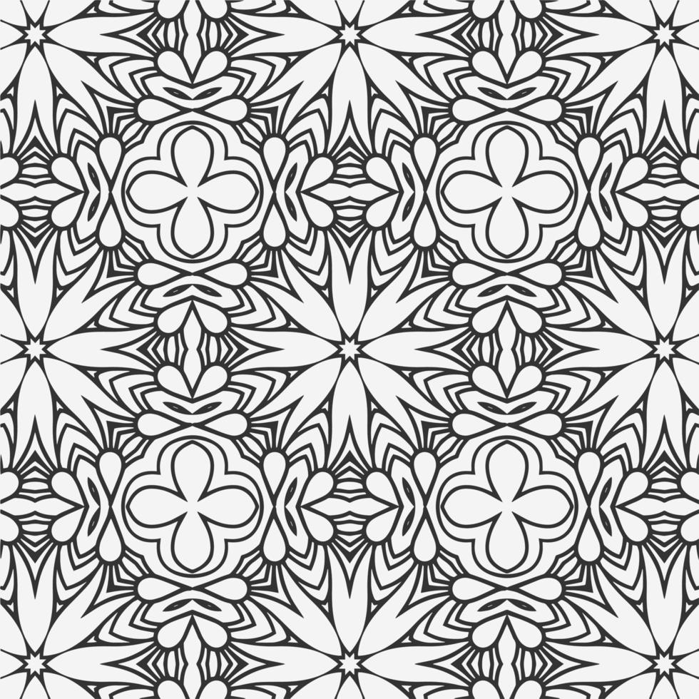 vector coloring geometric flower shapes and pattern background