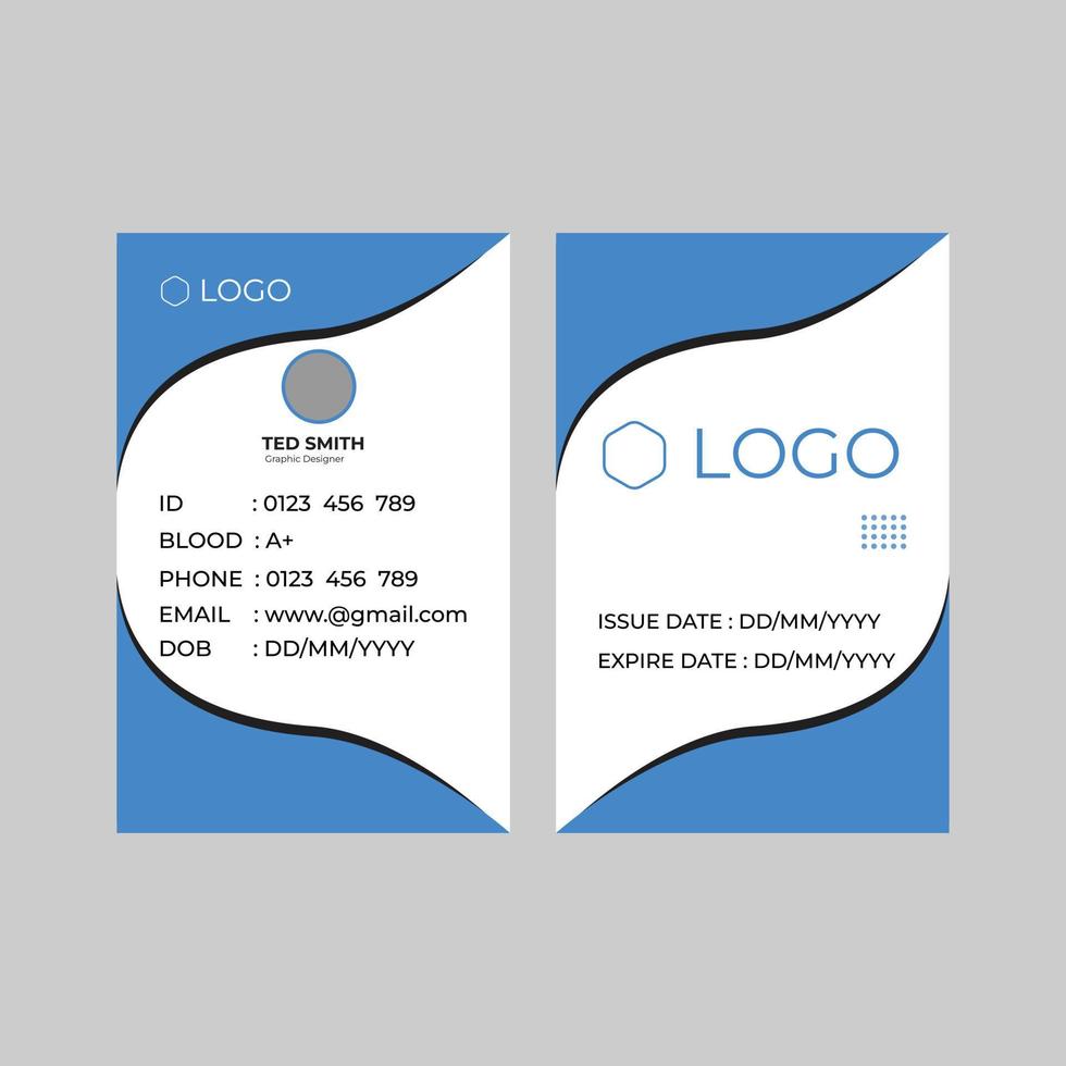 Abstract business id card design vector