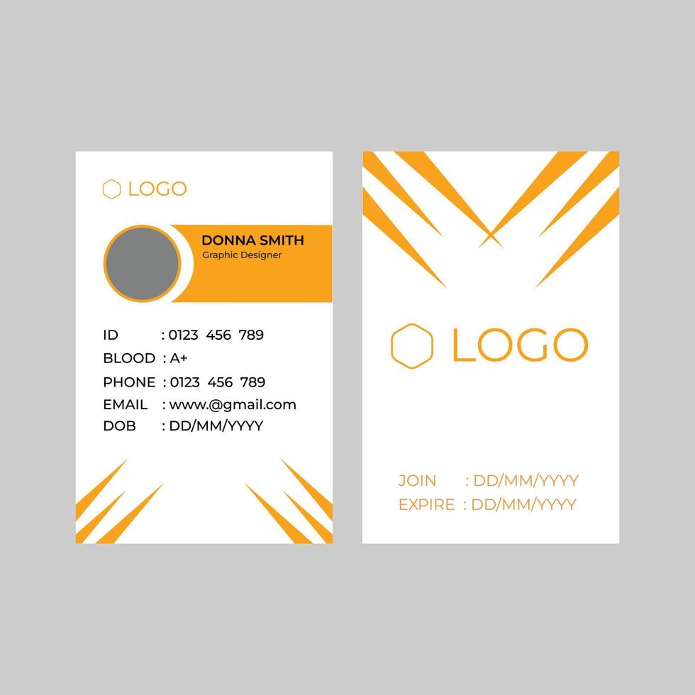 Abstract business id card design vector