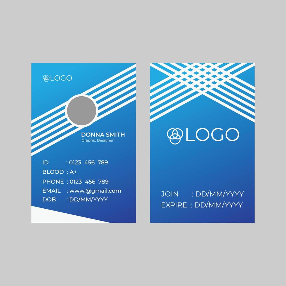 Abstract business id card design vector