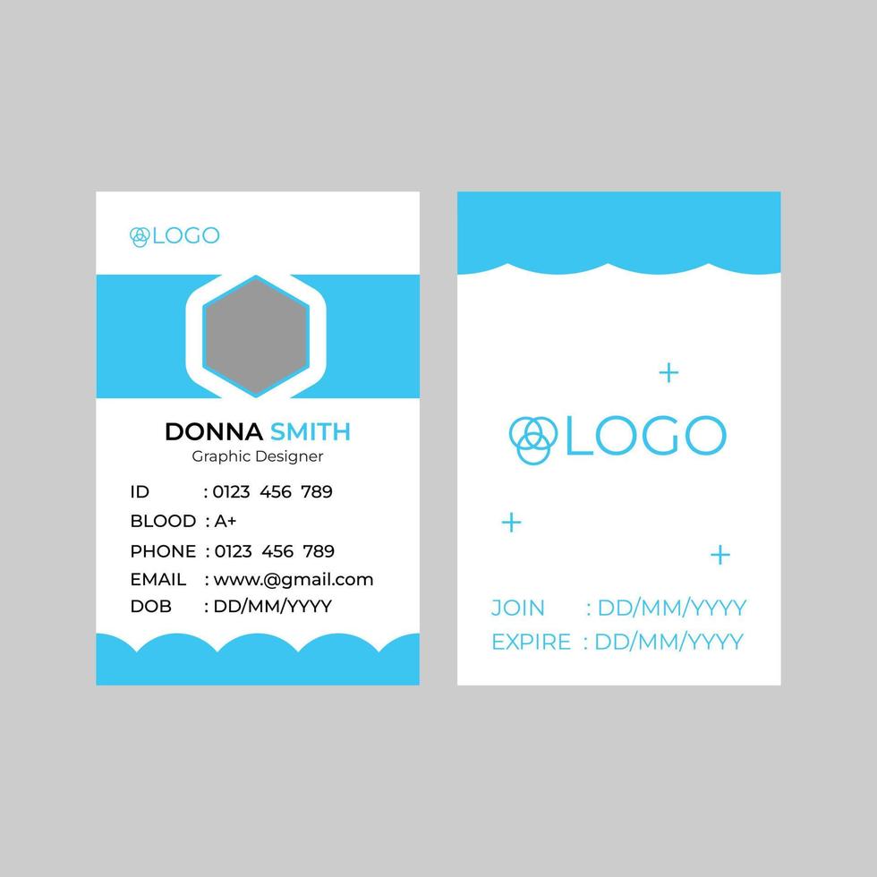 Abstract business id card design vector