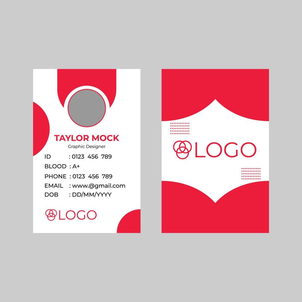 Abstract business id card design vector