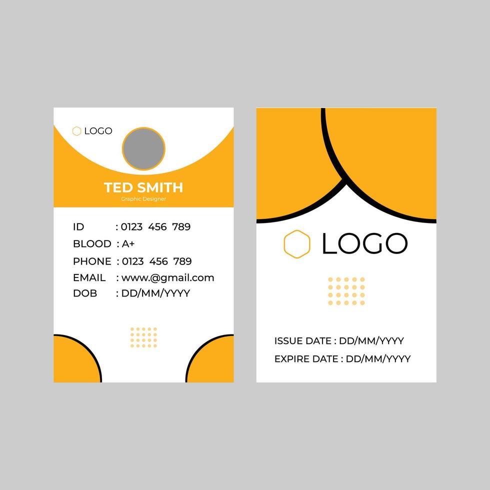 Abstract business id card design vector