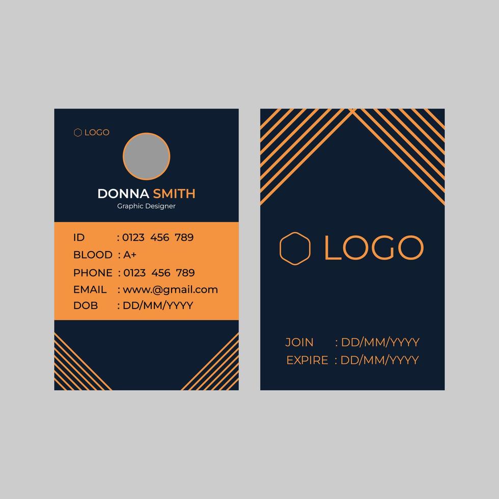 Abstract business id card design vector