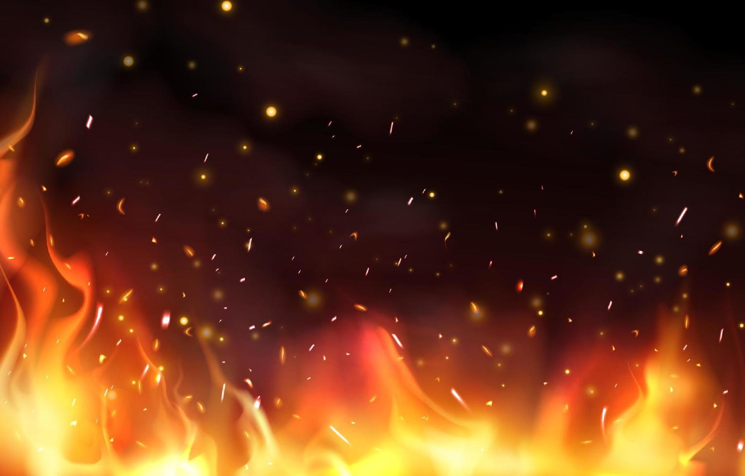 Realistic Fire Flare Effect Background vector