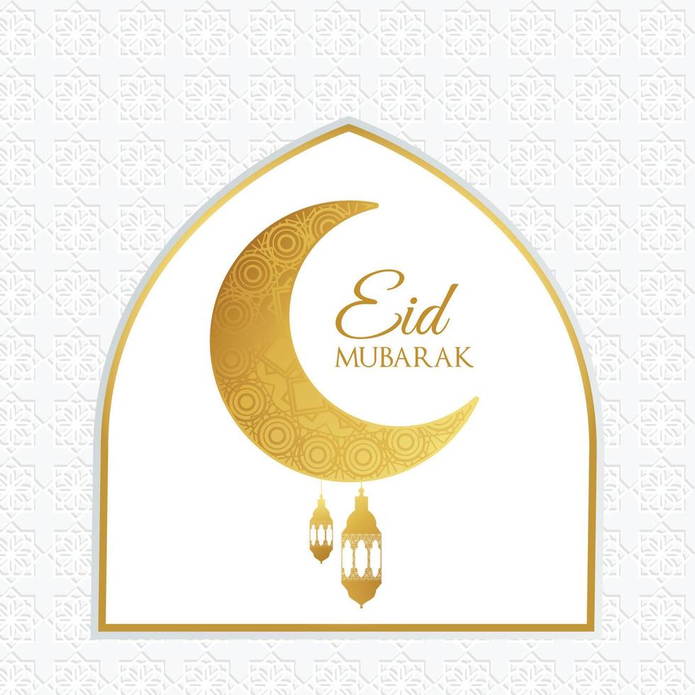 Eid Mubarak Greeting design vector
