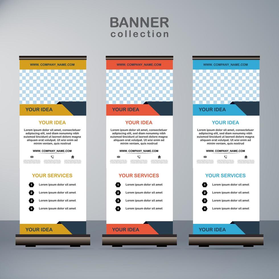 business roll up banner for all company vector