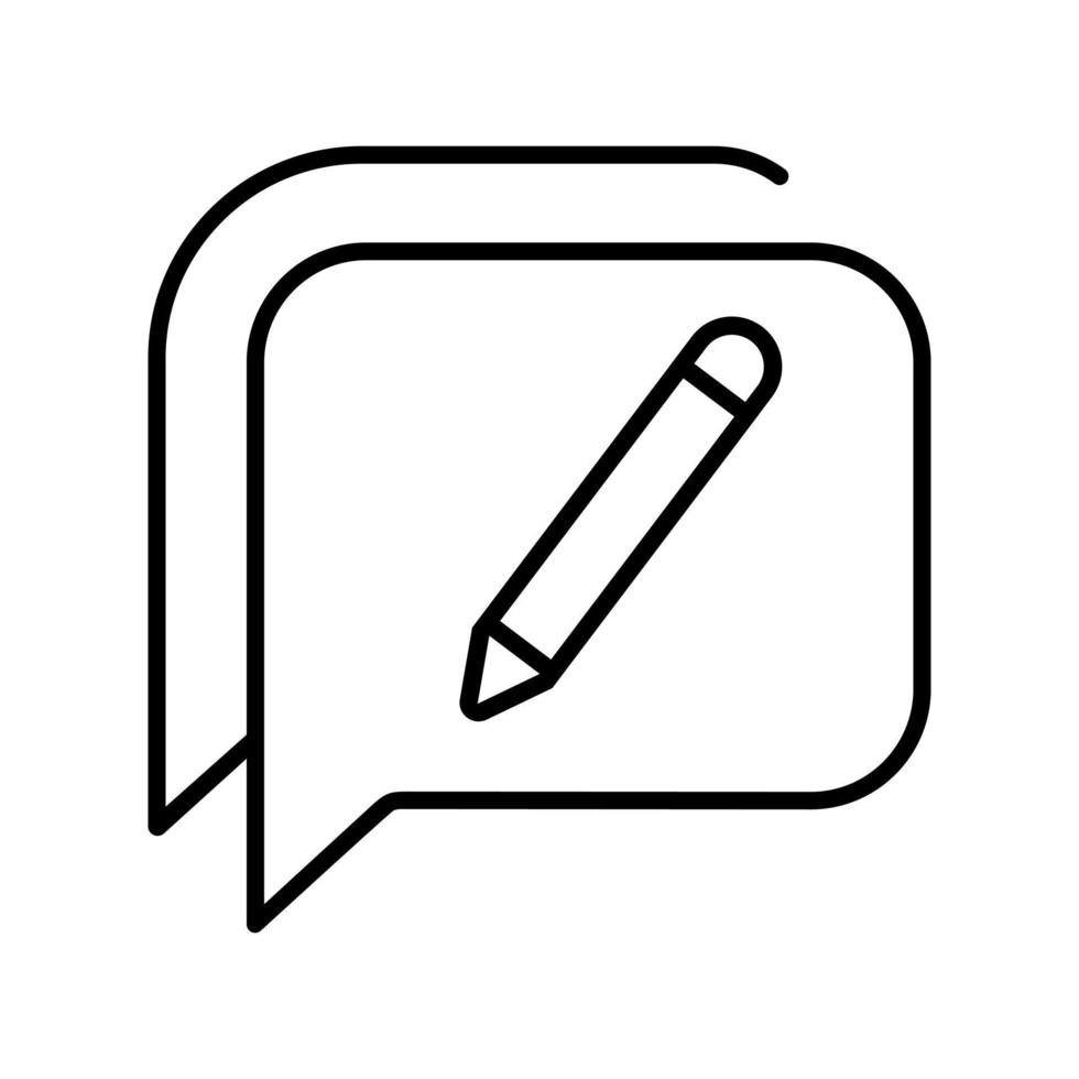 escribir icono vector. notas ilustración signo. escritor símbolo. cuaderno logo. vector