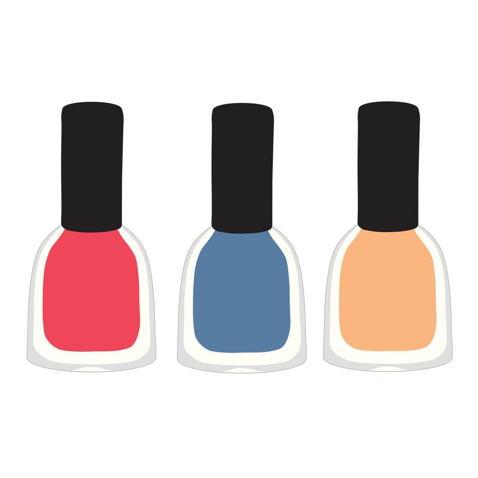 Nail polish icon vector in isometric style on a white background. Make up icon in color. Vector illustration make up item.