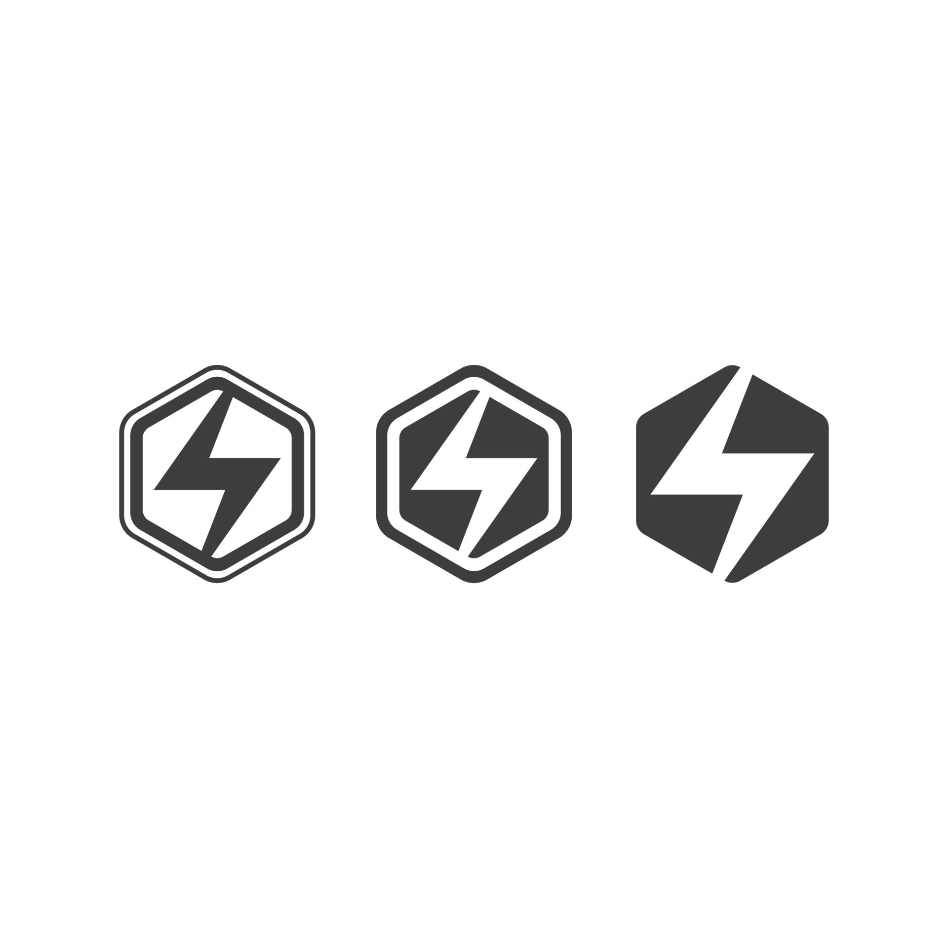 Flash Electric Logo Vector icon illustration design template. Bolt