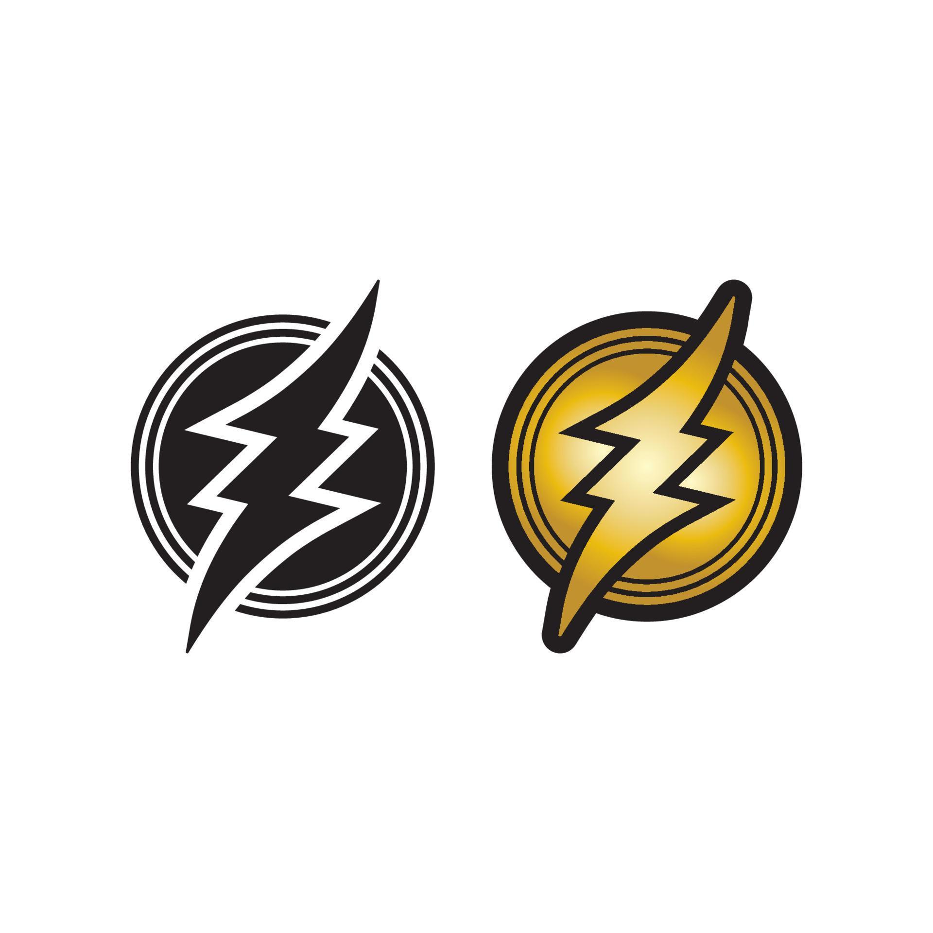 Flash Electric Logo Vector icon illustration design template. Bolt