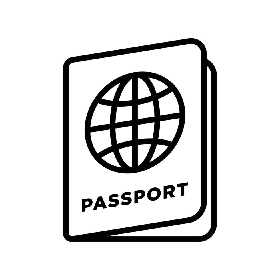 pasaporte icono vector diseño modelo sencillo y moderno