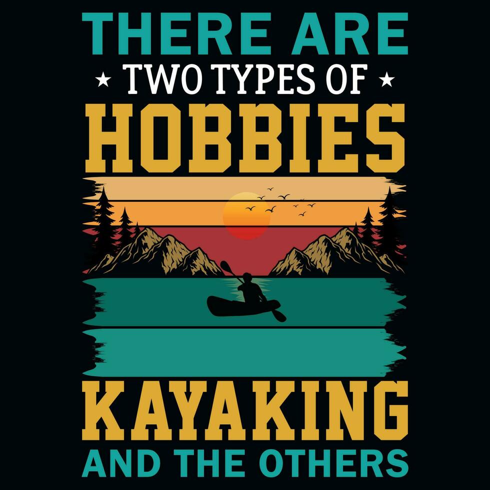 kayak gráficos camiseta diseño vector