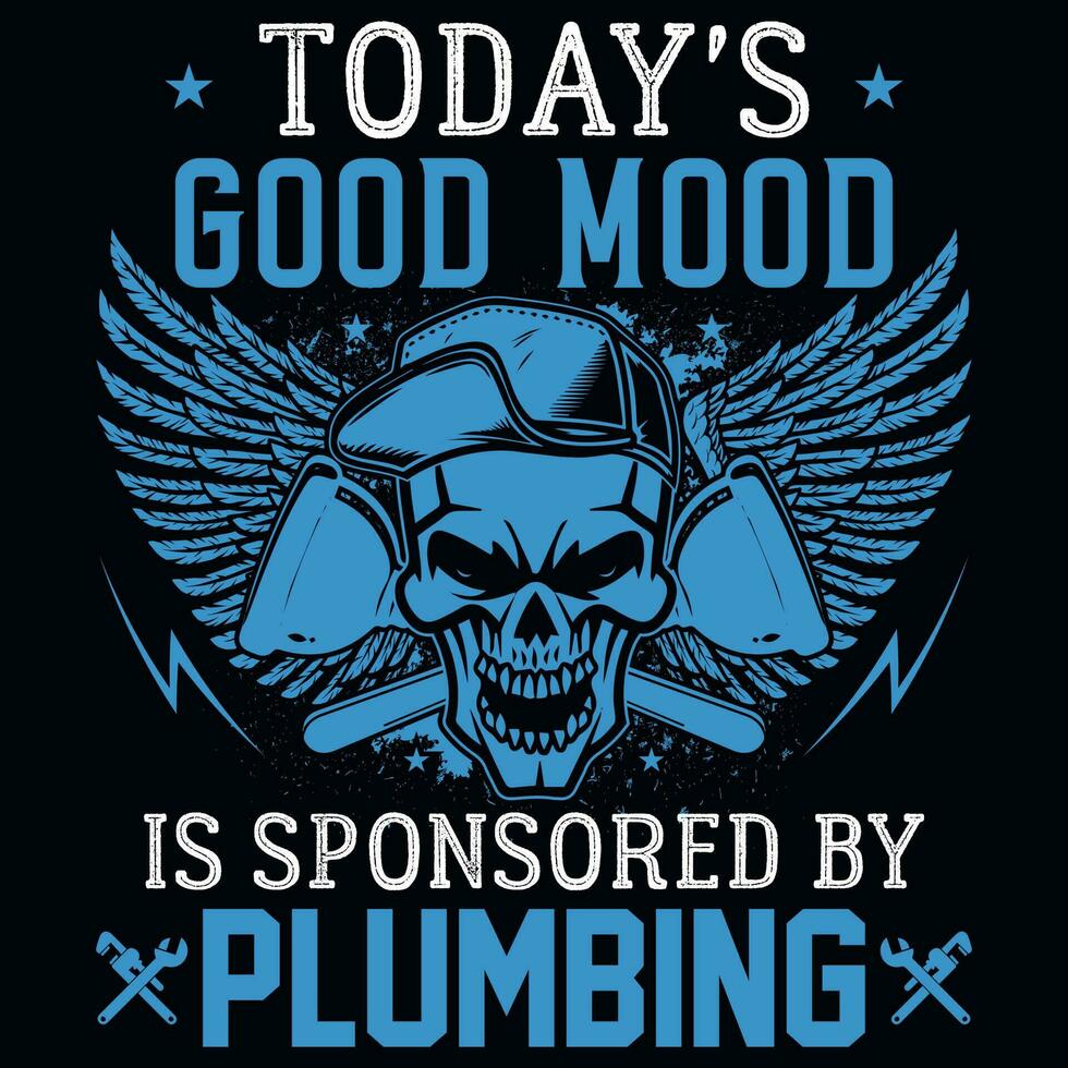Plumber graphics tshirt design vector