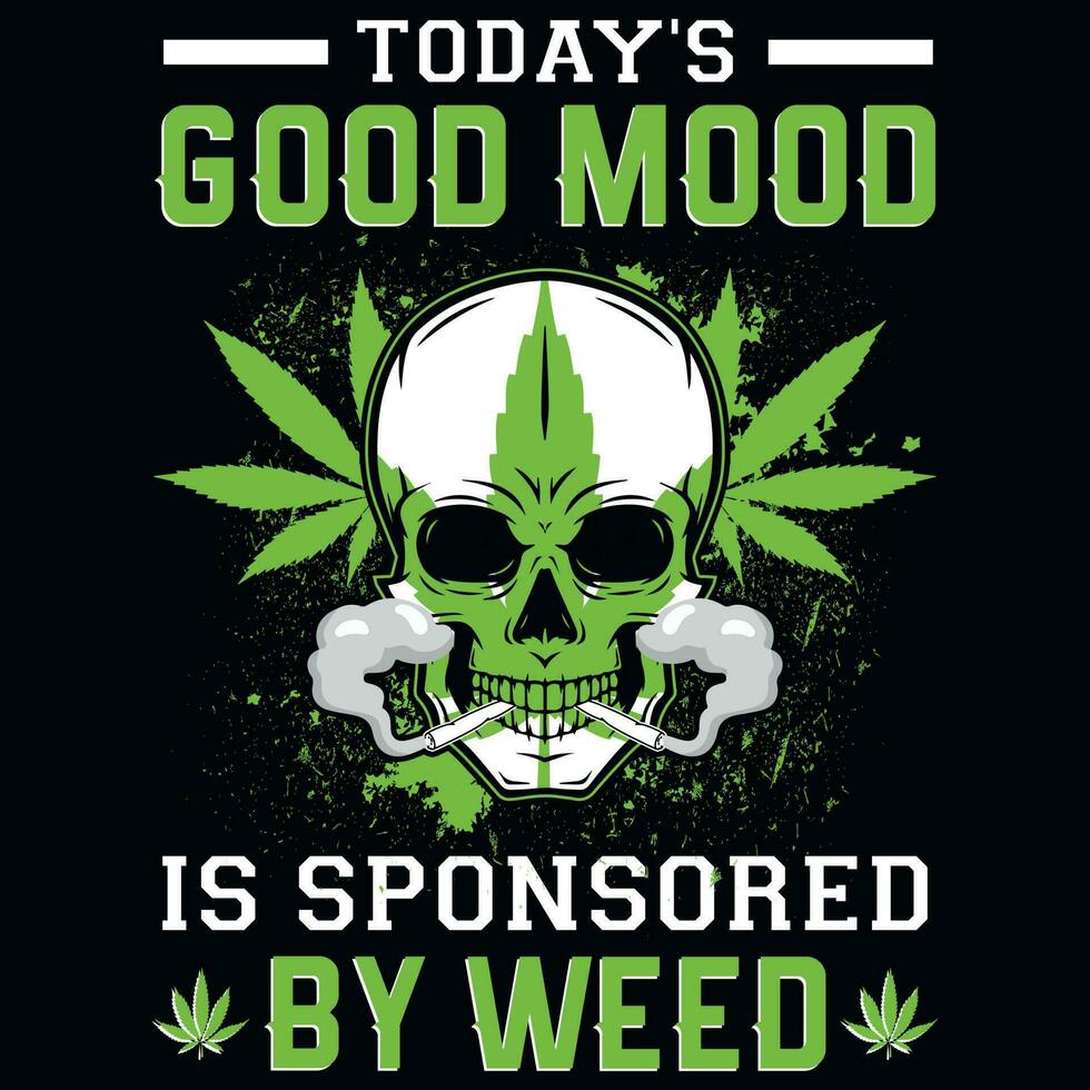 Weed graphics tshirt design vector