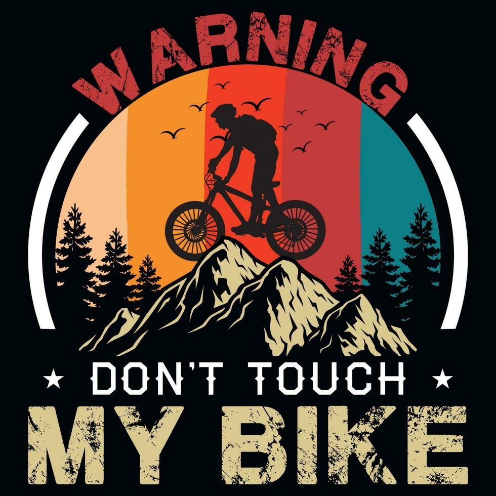 Mountain biking adventures graphics tshirt design vector