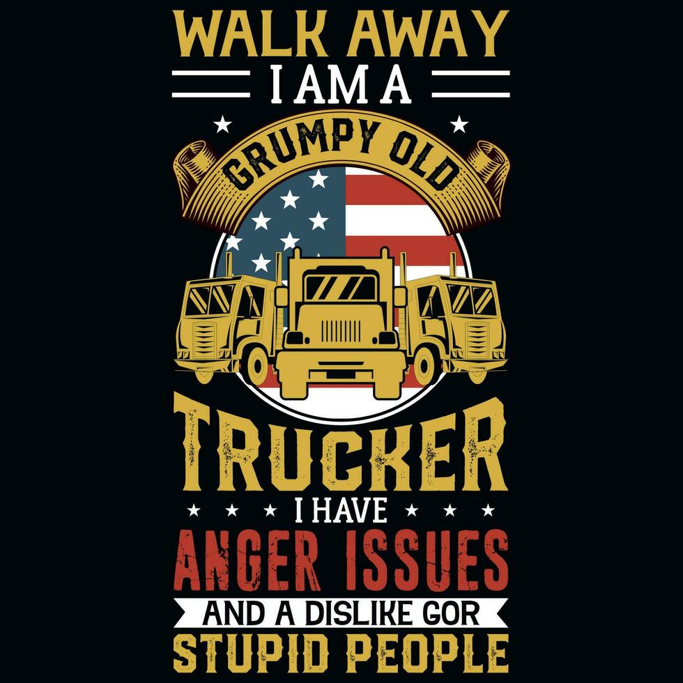 Truck driving or Tuckerman graphics tshirt design vector