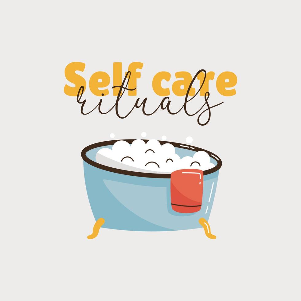 Self care rituals vector