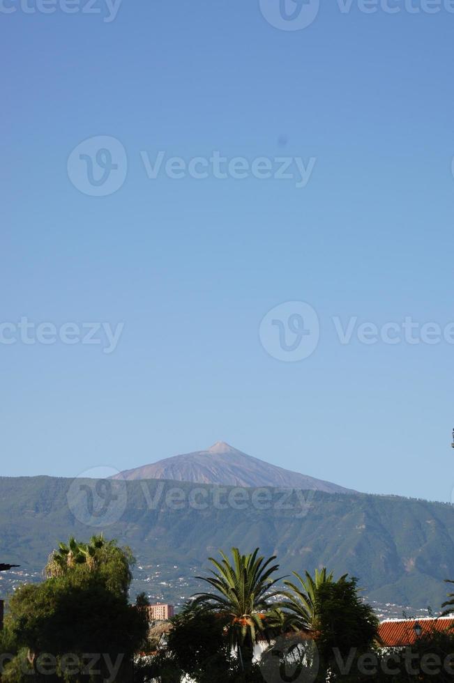 landscape of the Spanish island of Tenerife with the Teide volcano in the background photo