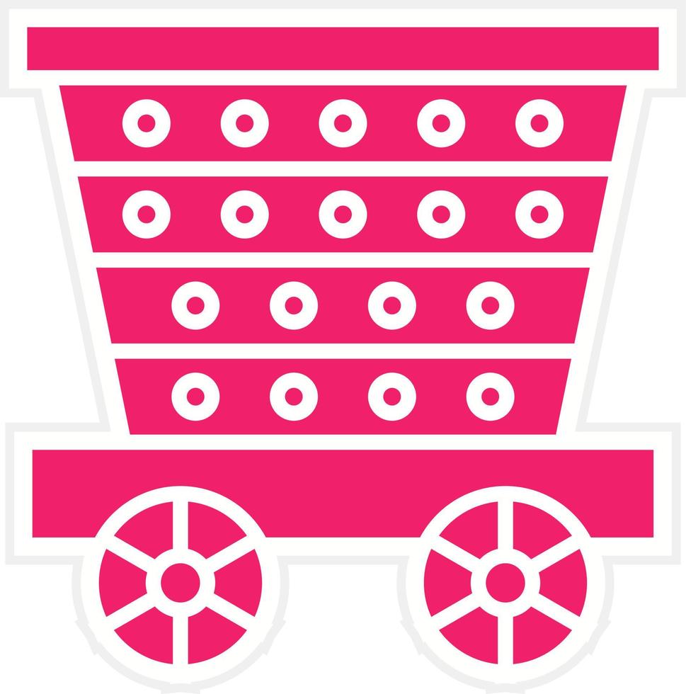 Wood Cart Vector Icon Style