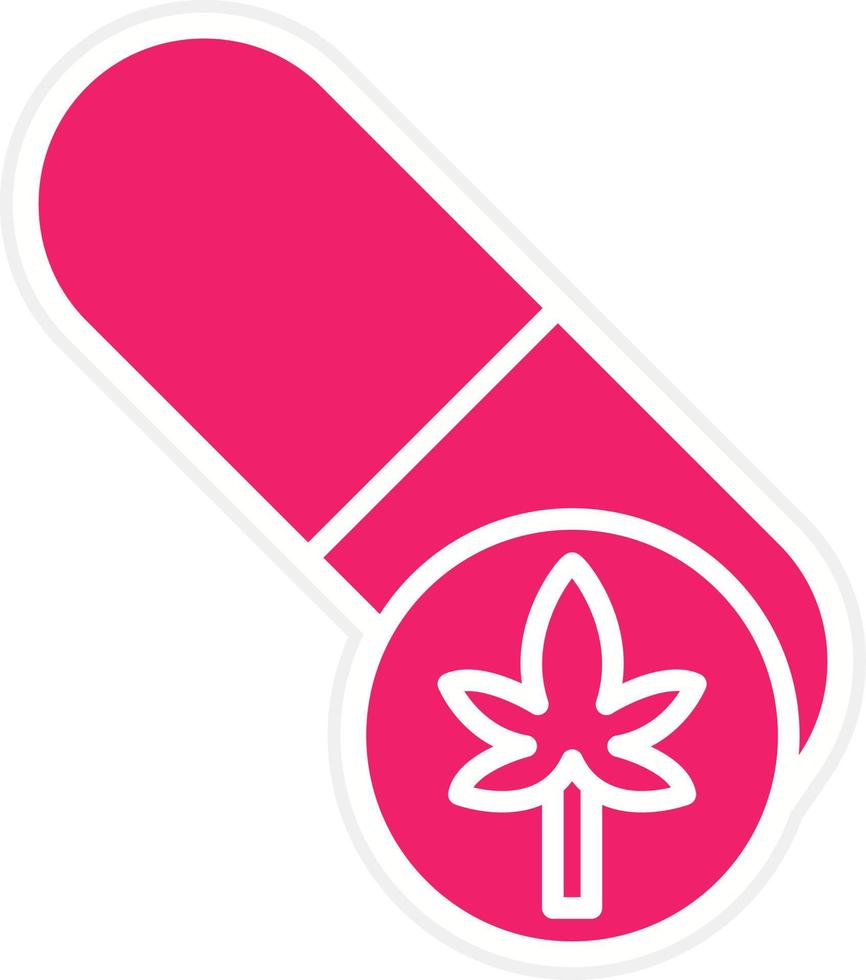 Cbd Capsules Vector Icon Style