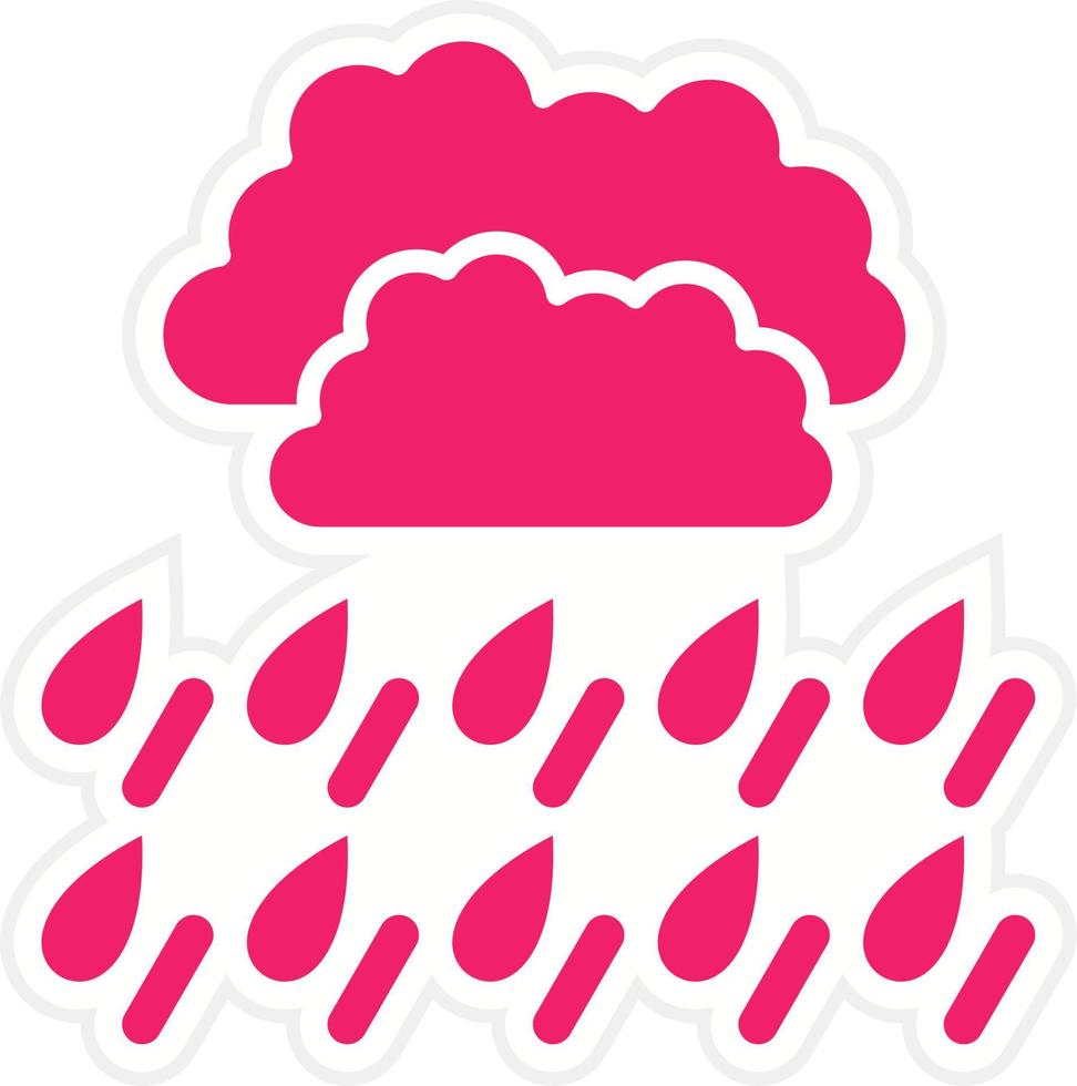 Rain Vector Icon Style