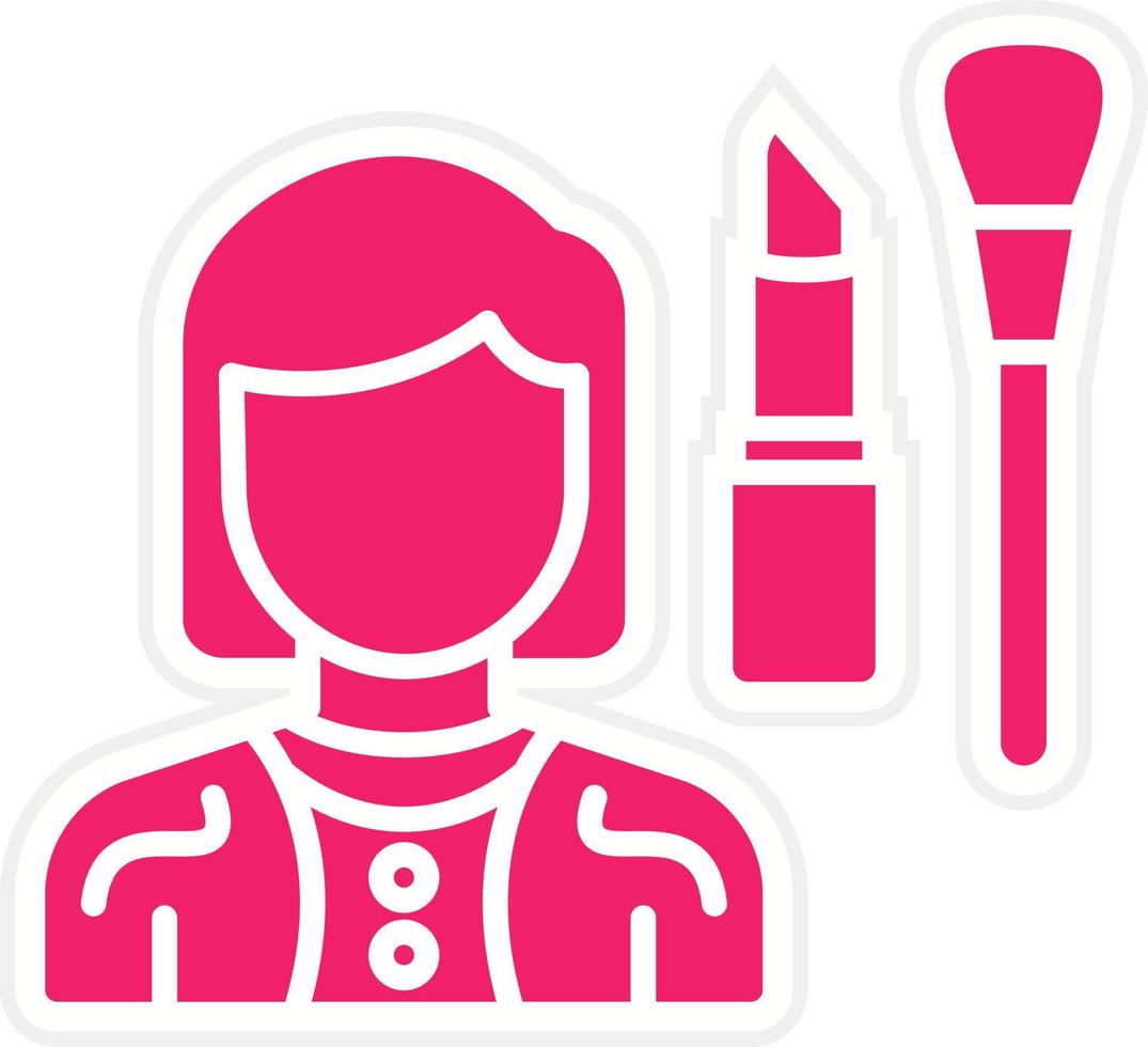 Make Up Artist Female Vector Icon Style