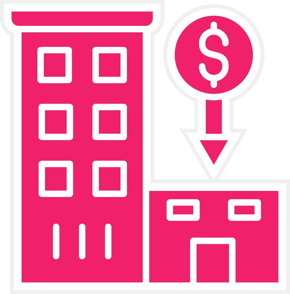 Hotel Cost Vector Icon Style