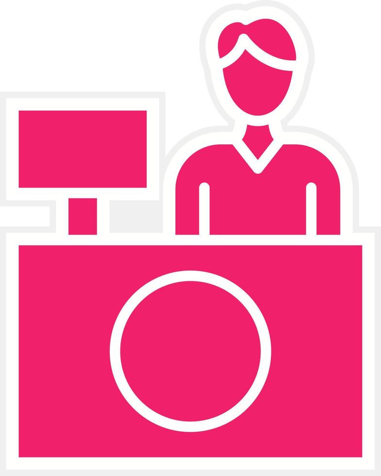 Hotel Reception Vector Icon Style