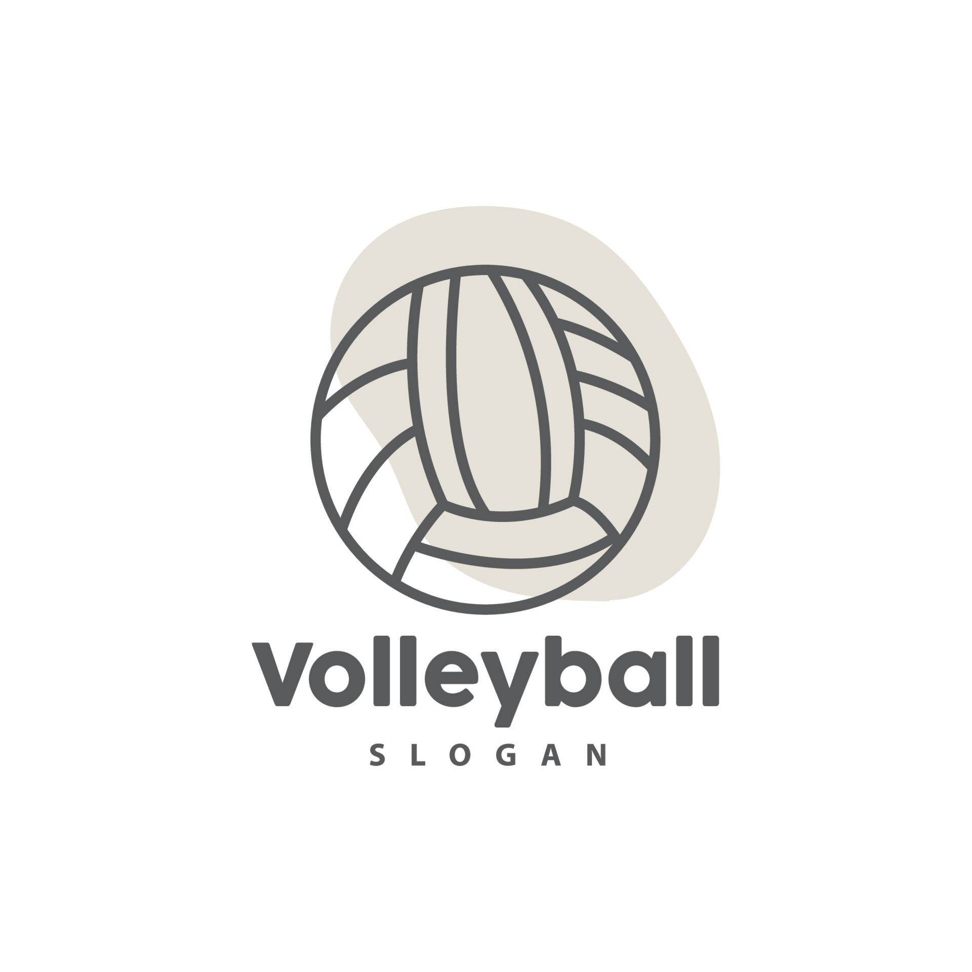 Volleyball Logo, Sport Simple Design, World Sports Tournament Vector