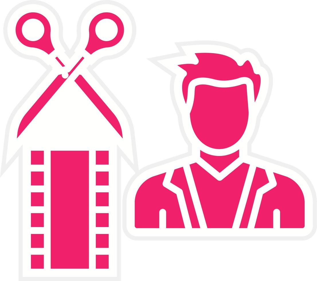 Film Editor Male Vector Icon Style