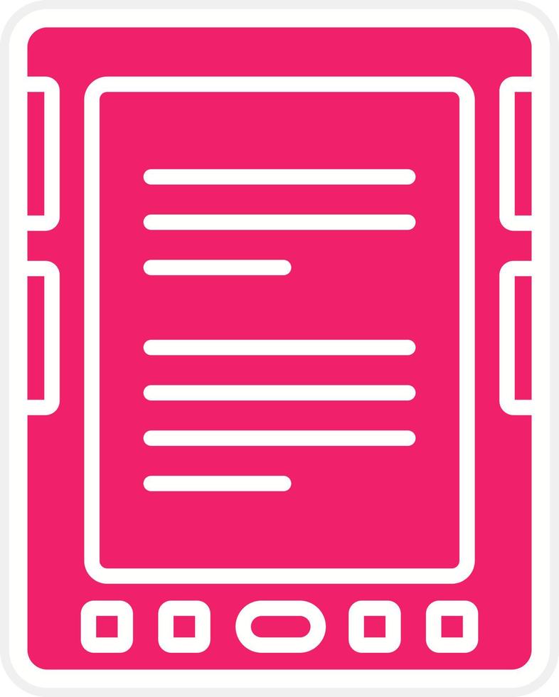 E-Book Reader Vector Icon Style