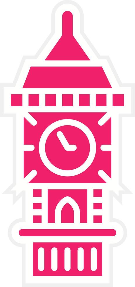 Big Ben Vector Icon Style