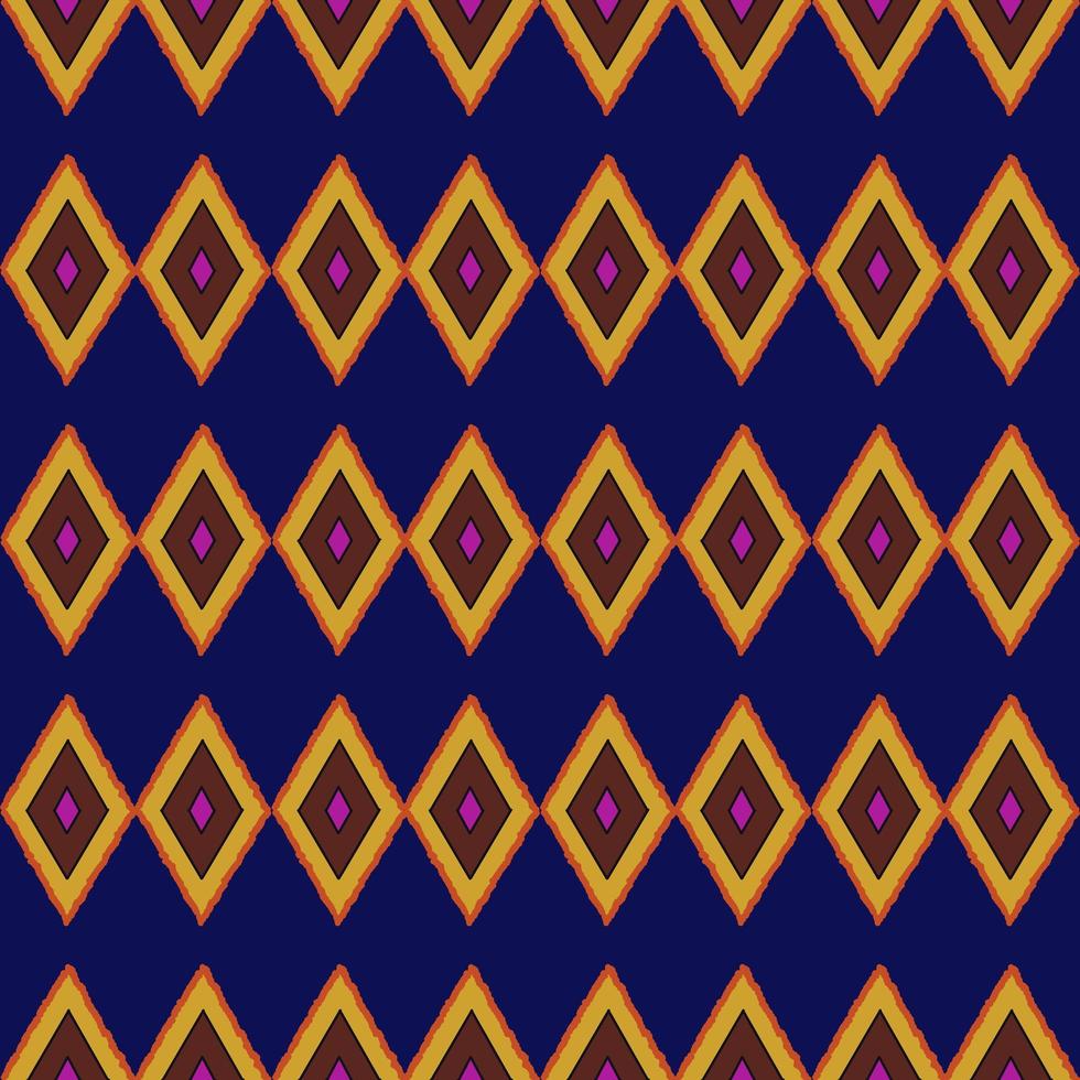 blue yellow geometric ethnic pattern illustration design photo