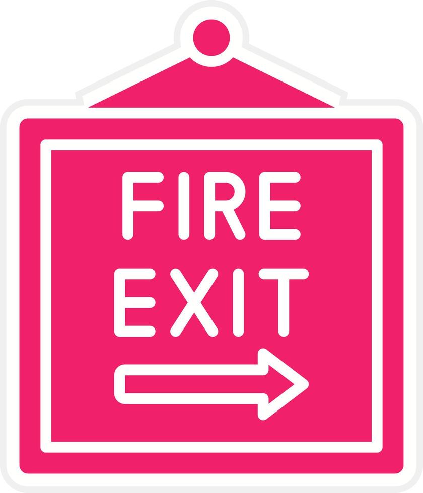 Fire Exit Vector Icon Style